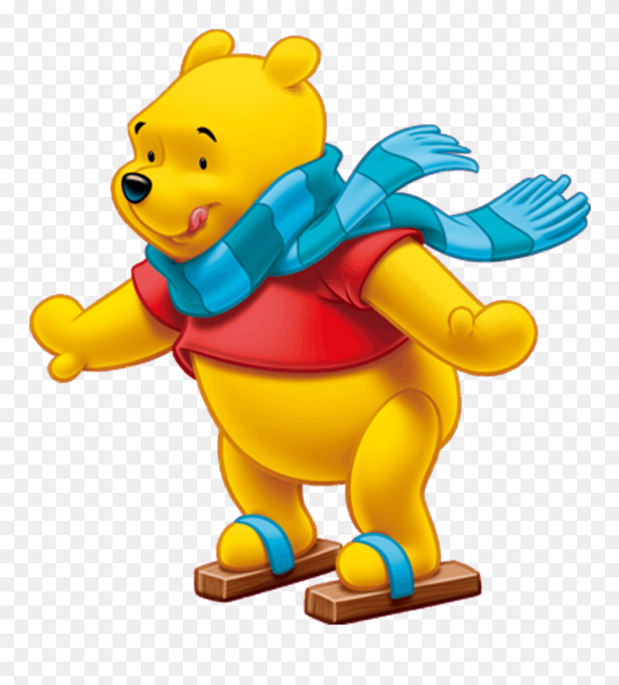 Winnie The Pooh Ice Skating - Winnie The Pooh Png Clipart