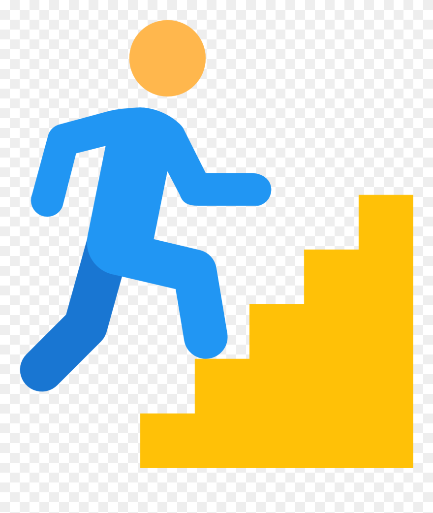 Staircase Vector Outline - Climbing Stairs Clipart Png Transparent Png