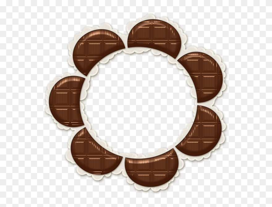 Cadre Fleur En Chocolat Png - Chocolate Clipart