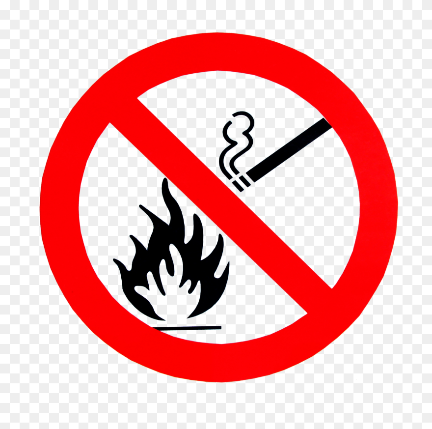 No Smoking No Fire Sign Png Image - Smoking And Naked Flames Forbidden Clipart