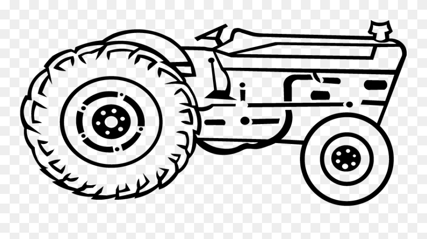 Tractor139 - Line Art Clipart
