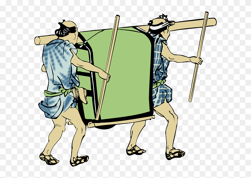 Palanquin, Man, Persons, Japanese, Transport - Palanquin Png Clipart