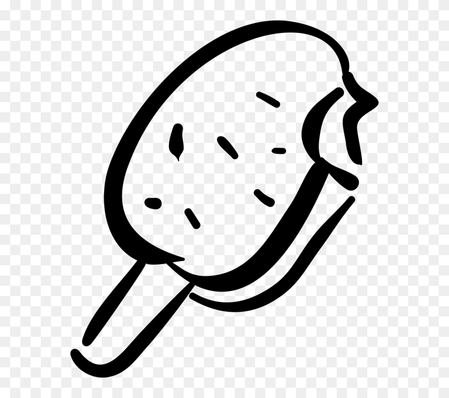 Vector Illustration Of Popsicle Ice Lolly Pop Frozen - Picole Preto E Branco Png Clipart
