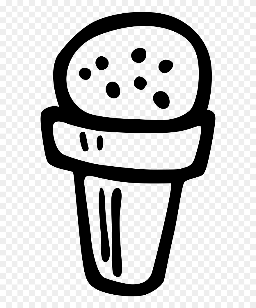 Ice Cream Cone Hand Drawn Food Clipart