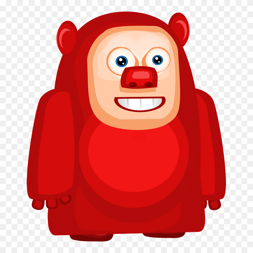 Fat Alien Clipart - Fat Red Cartoon - Png Download
