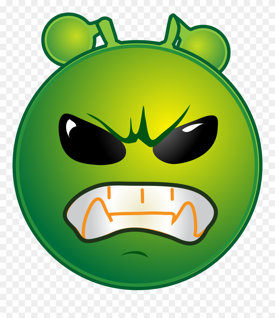 Smiley Alien Angry Clipart