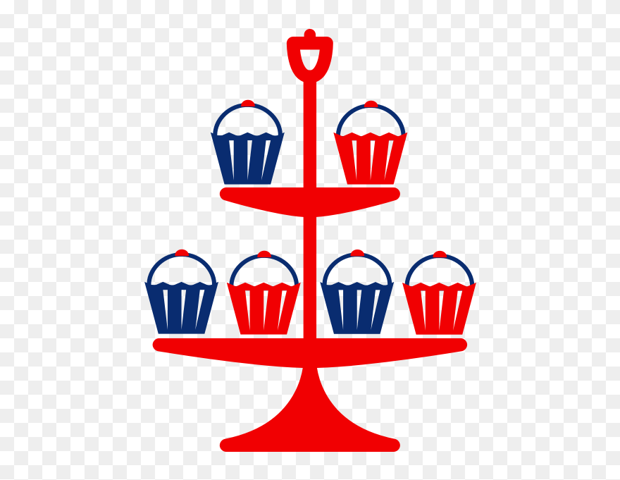 Jubilee Cake Stand Red - Cupcake Stand Clipart - Png Download