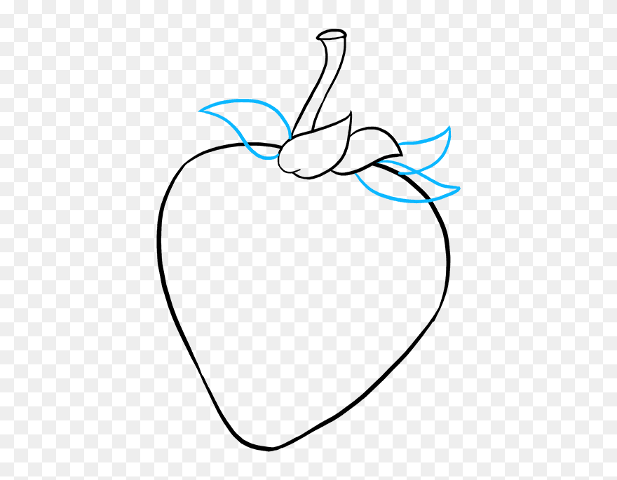 How To Draw Strawberry - Line Art Clipart