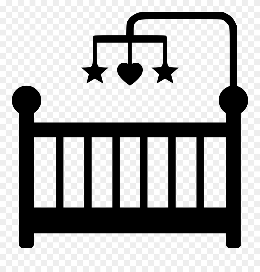 Cots Infant Clip Art - Baby Crib Drawing Easy - Png Download