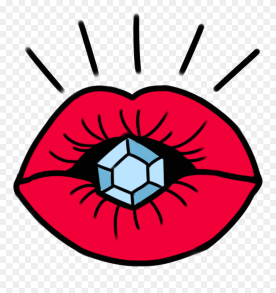 #kawaii #red #lips #lip #diamond #diamonds Clipart