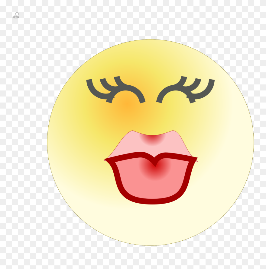 Smiley Face Kiss Clipart