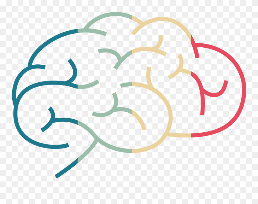 Turn Your Mind Off - Vector Minimalist Brain Icon Clipart