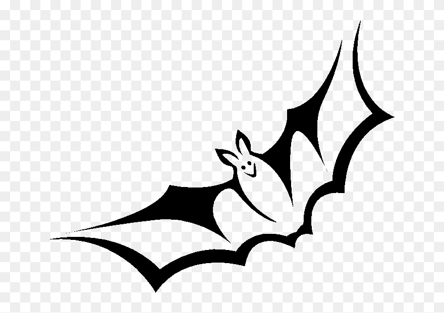 Black And White Bat Clipart - Png Download