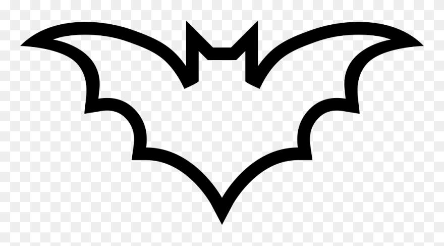 Svg Png Icon Free - Bat Outline Png Clipart