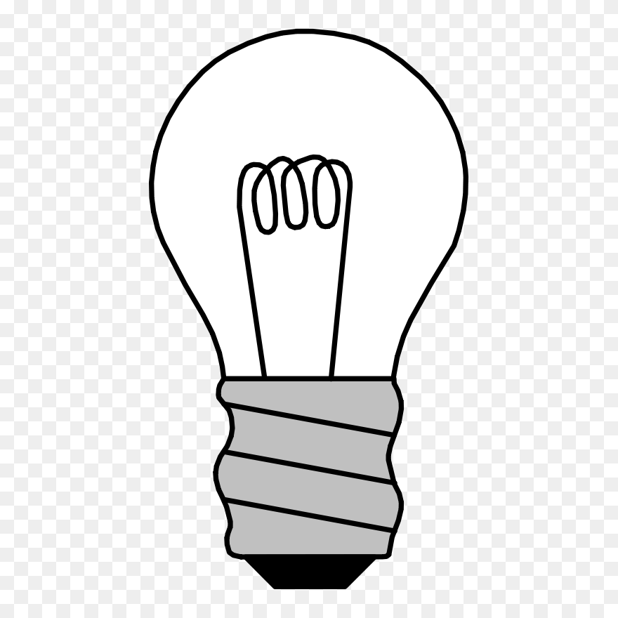 Free Light Bulb Off - Light Bulb Filament Clipart - Png Download