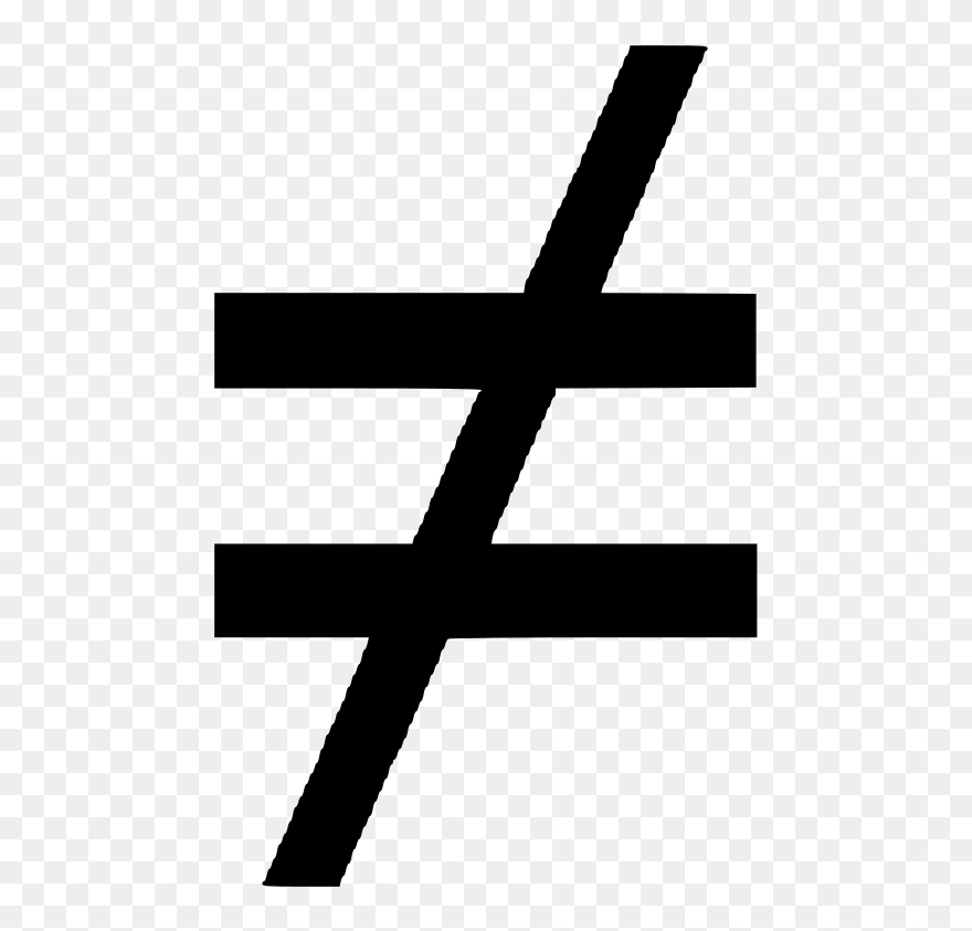 Free Clip Art "not Equal To - Not Equal - Png Download