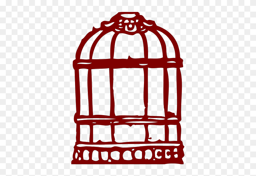 Bird In Cage Clipart Black And White Png Transparent Png