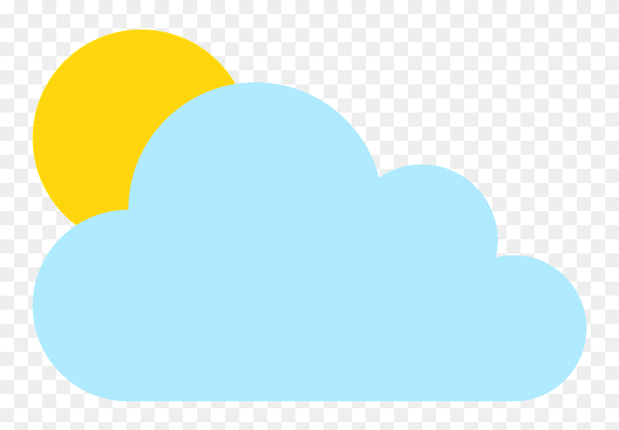 Sun Behind Cloud Emoji Clipart - Imagem De Nuvem Com Sol Em Png Transparent Png