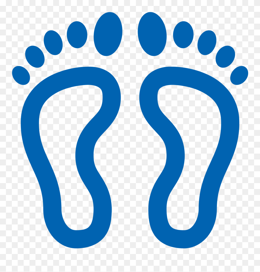 Footprints Clipart Human Footprint - Baby Feet Clipart Black And White - Png Download