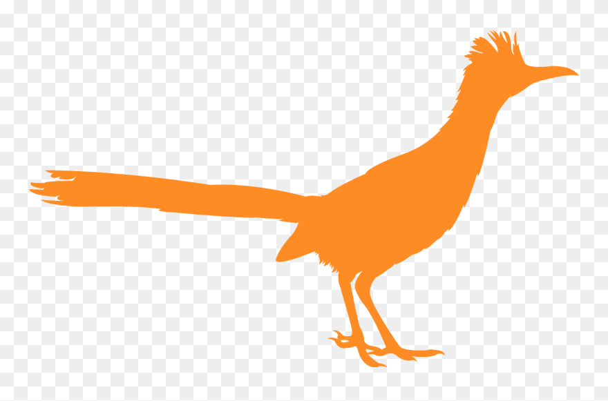 Roadrunner Bird Silhouette - Correcaminos Vector Clipart