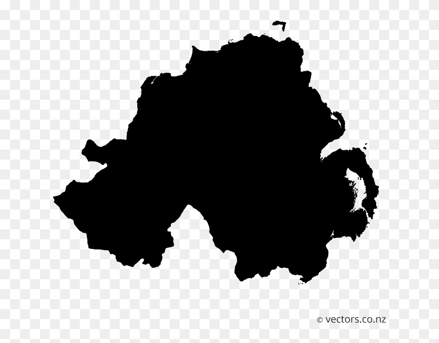 Flag Of Northern Ireland Vector Map - Northern Ireland Vector Clipart