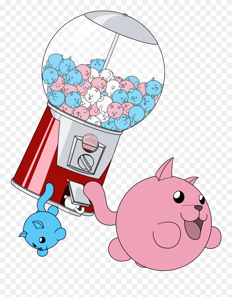 Cat Gumball Machine - Clip Art - Png Download