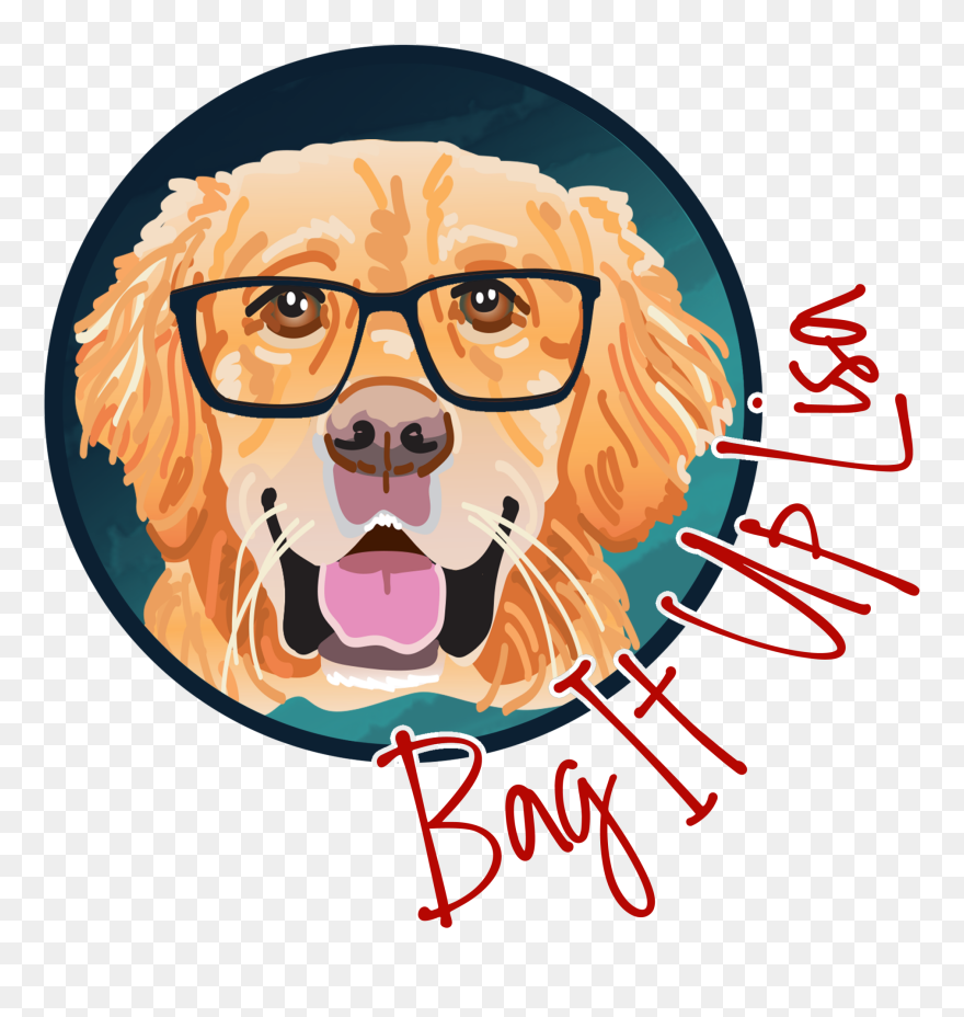 Bag It Up Lisa - Golden Retriever Watercolor Clipart - Png Download