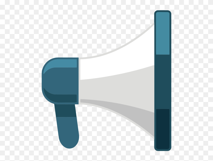 Flat Shaded Bullhorn Clipart