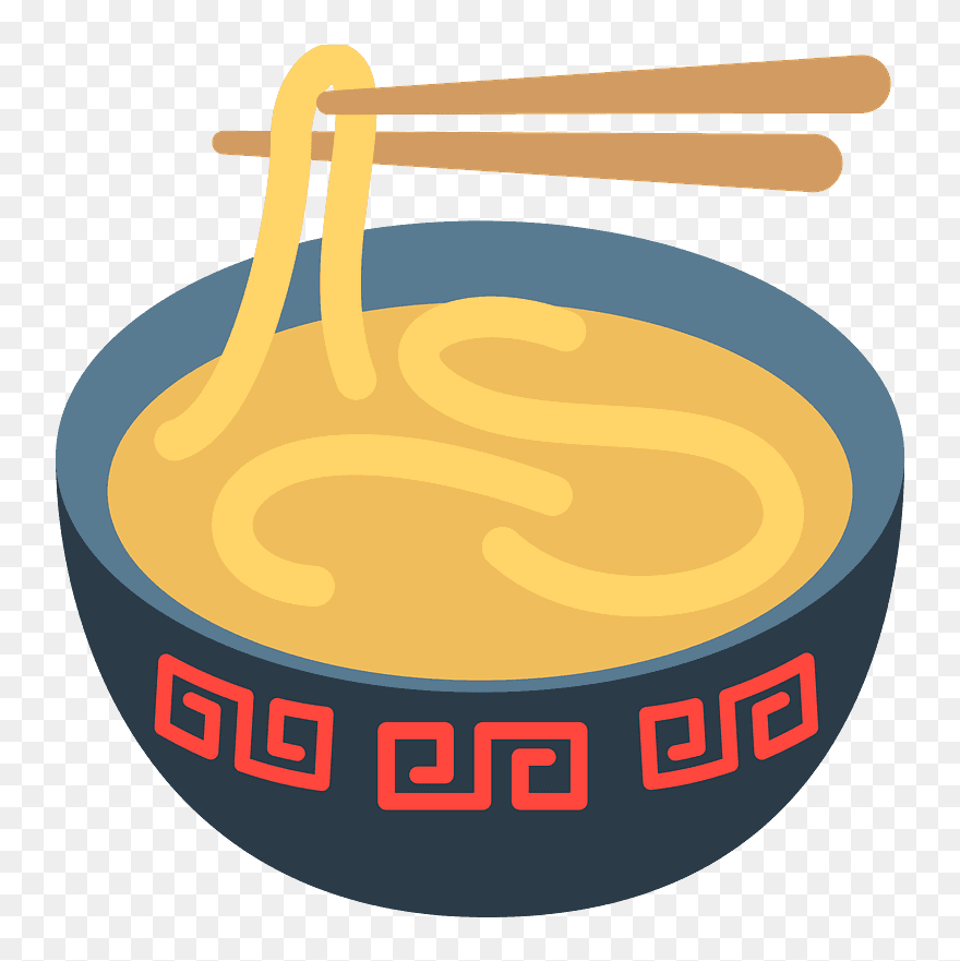 Steaming Bowl Emoji Clipart - Transparent Noodles Emoji - Png Download