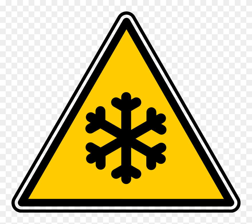 Access Forbidden Clip Art Download - Snowflake Warning Sign - Png Download