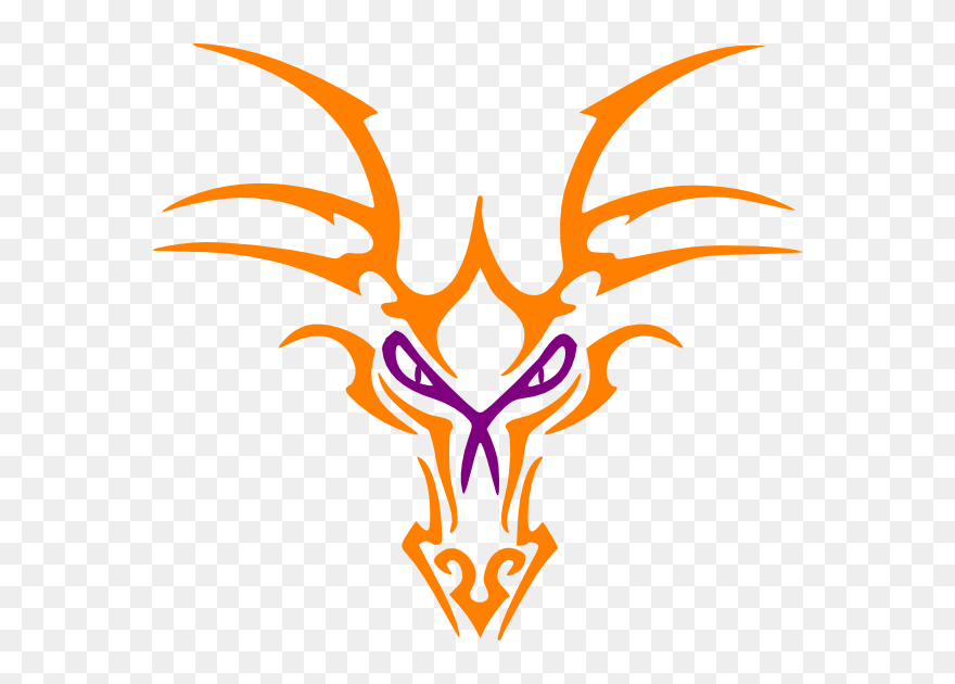 Dragon Tribal Tattoo Design Clipart