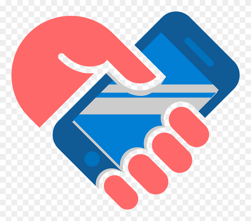 Smartphone Hand Clipart - Png Download