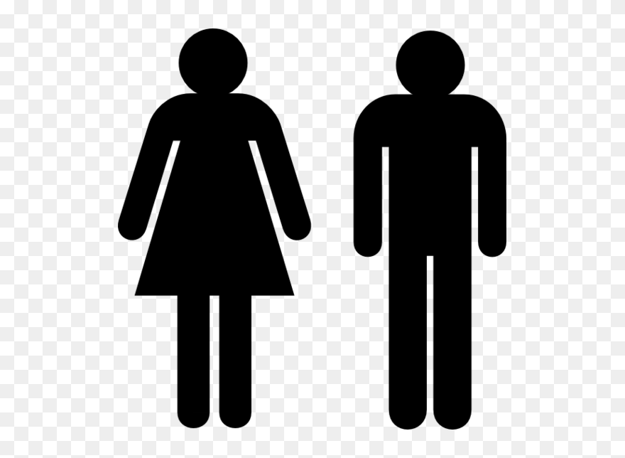 Public Toilet Bathroom Woman Female - Male And Female Toilet Signs Clipart
