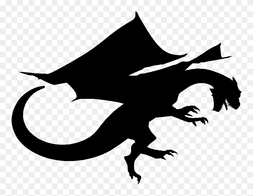 Dragon Silhouette Clip Art - Dragon Png Transparent Silhouette
