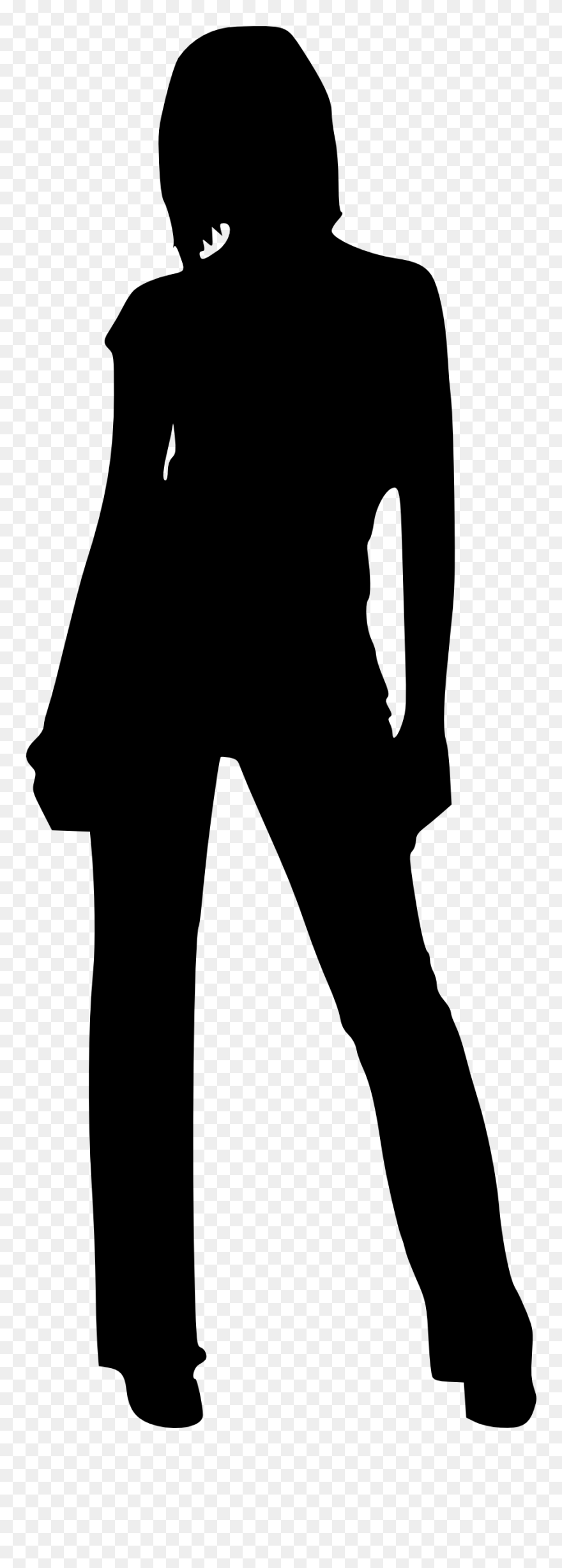 Cat In Hat Clipart Simple Banner Free Stock Badass - Female Silhouette Transparent Background - Png Download