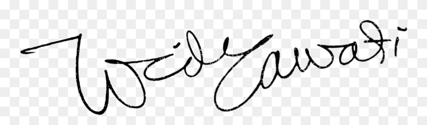 Signature Of Widyawati, Femina 128 , Inside Front Cover - Line Art Clipart