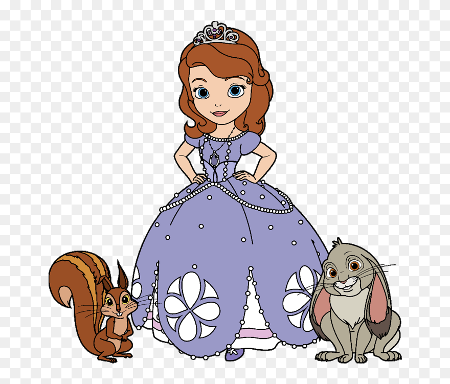 Sofia The First Clip Art - Easy Sofia The First Drawing - Png Download