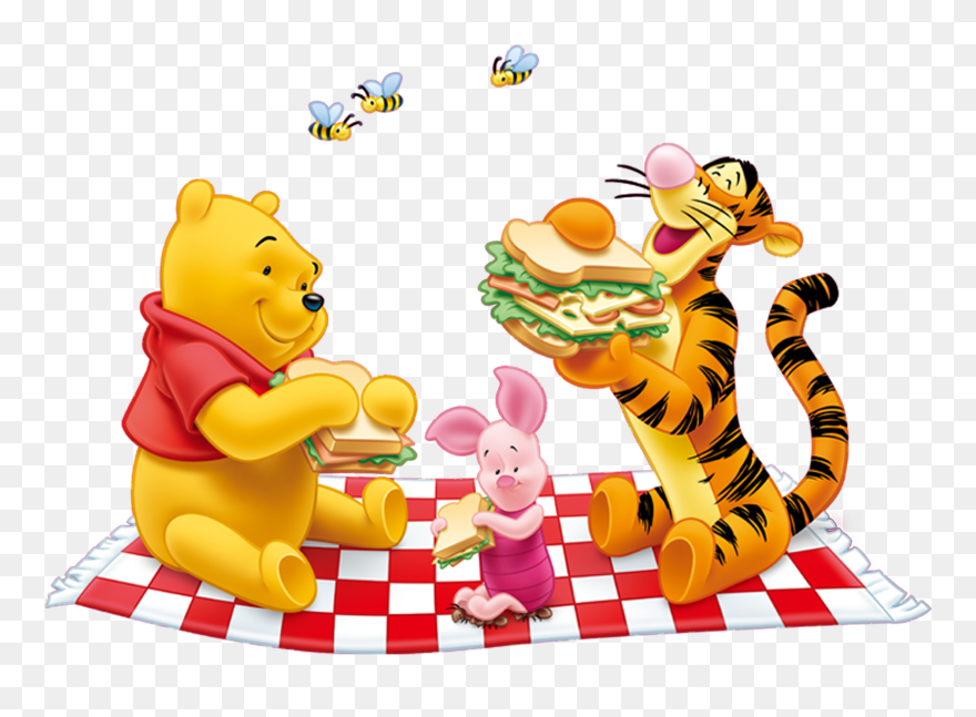 Winnie The Pooh And Tigger Eating Clipart