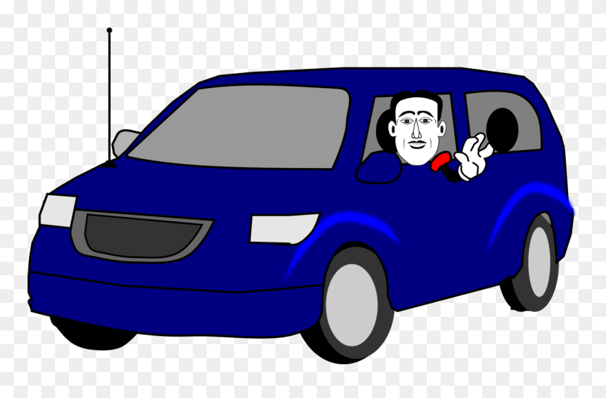 Electric Blue,electric Car,car - Clipart Blue Minivan - Png Download