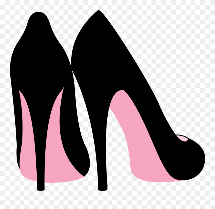 T Shirt High Heeled Footwear Silhouette Shoe Clip Art - Silhouette Of High Heels - Png Download
