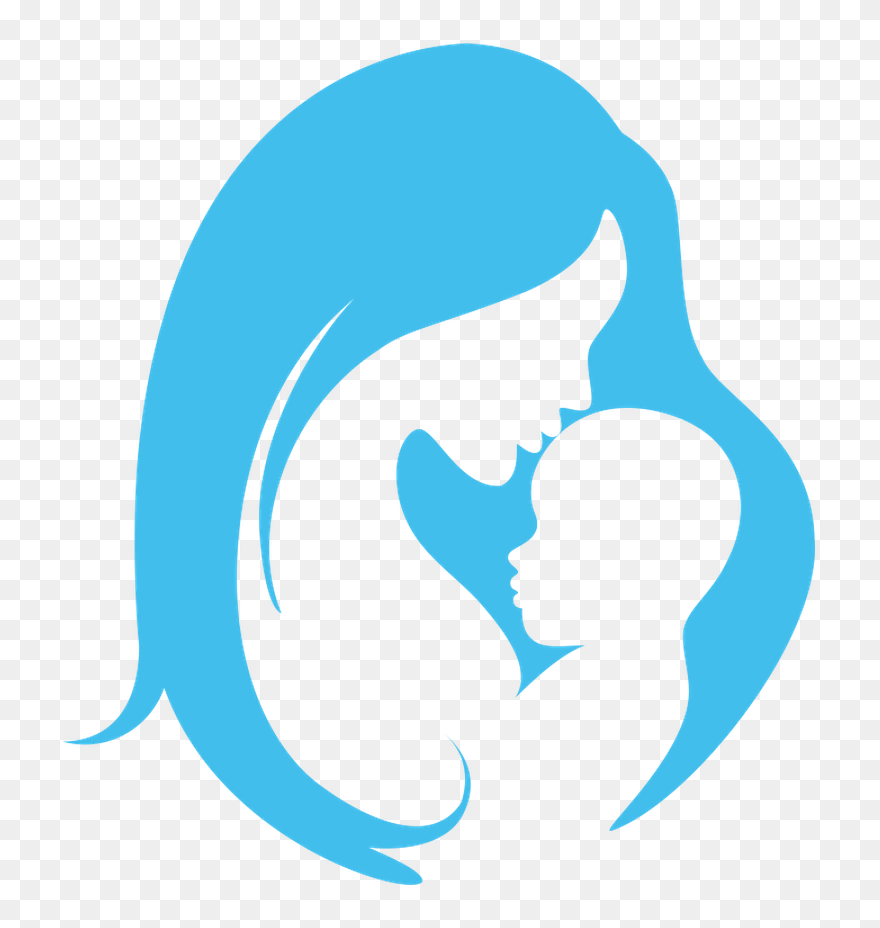 Child Infant Mother Logo Maternal Bond - Drawing Mother And Baby Clipart