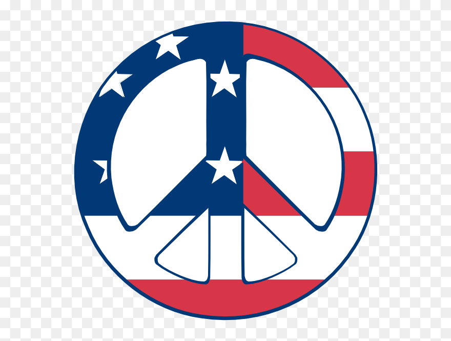 2013 March 03 Flagartist - Peace Sign American Flag Png Clipart