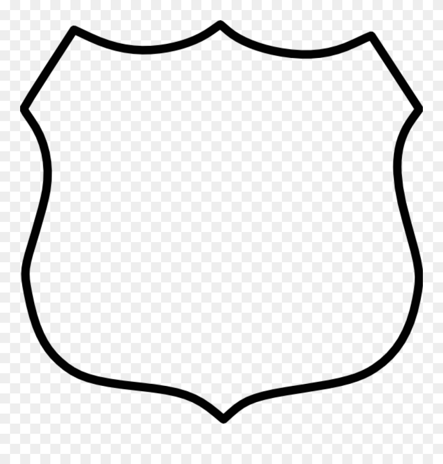 Police Badge Clipart Police Shield Clip Art At Clker - Police Badge Outline Vector - Png Download