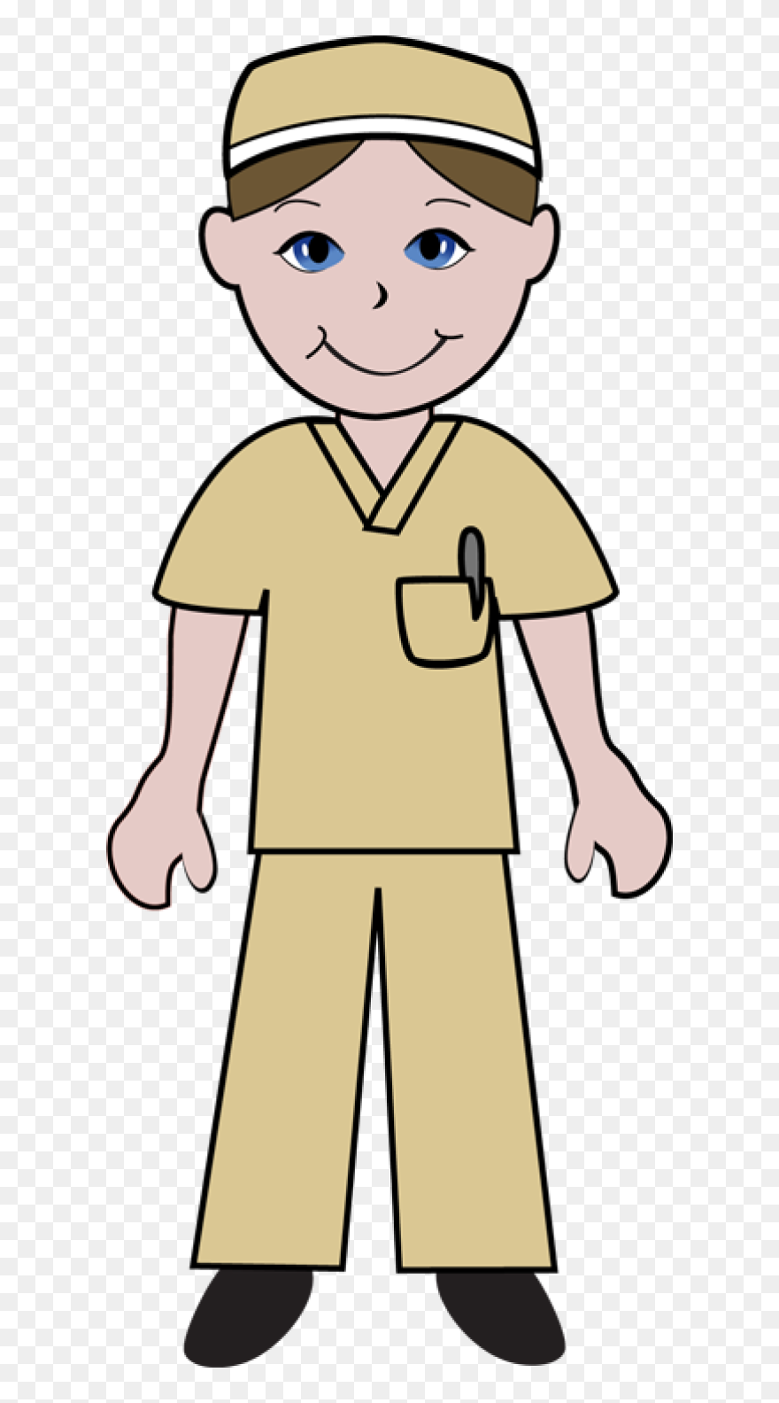 Free Clip Art Of Doctors And Nurses - Male Nurse Clipart No Background - Png Download