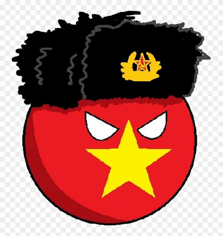 Vietnamball Countryballs Vietnam Vietnamese Communism - Cartoon Clipart