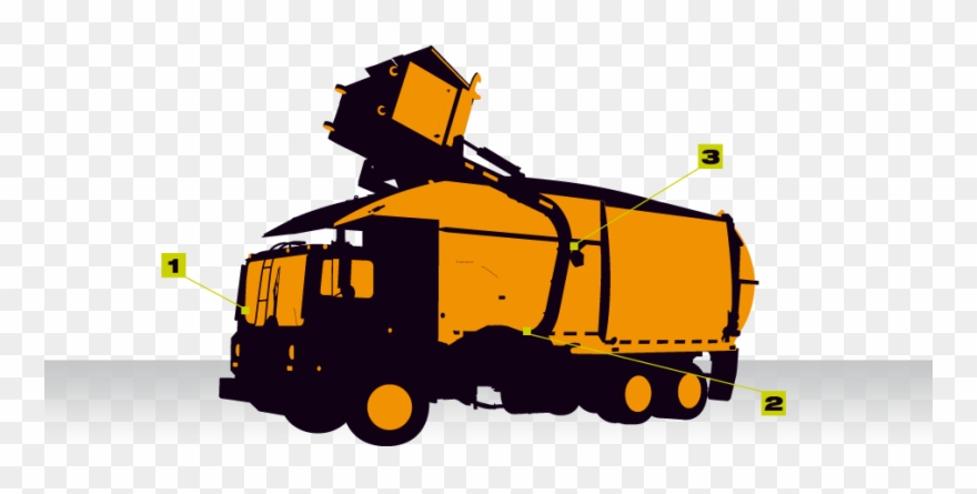 Garbage Clipart Industrial Waste - Truck - Png Download