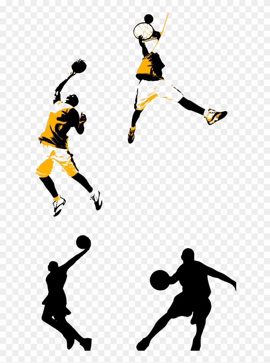 Basketball Court Slam Dunk Clip Art - Basketball Wall Designs - Png Download