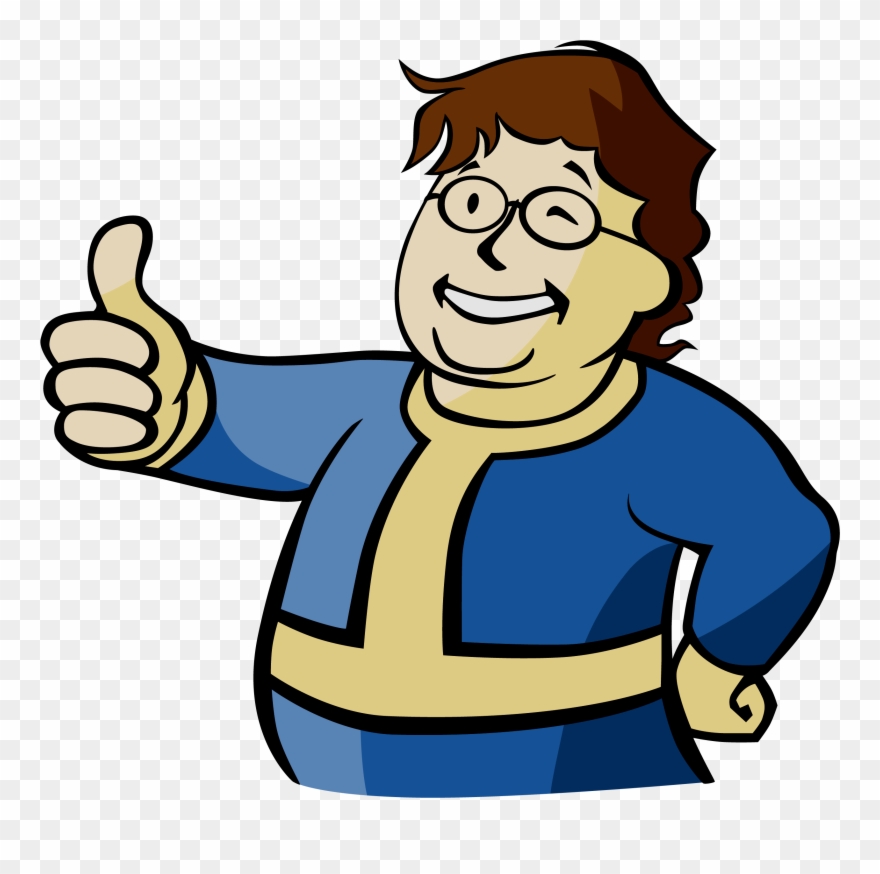 Fallout Clipart Transparent - Vault Boy Transparent - Png Download