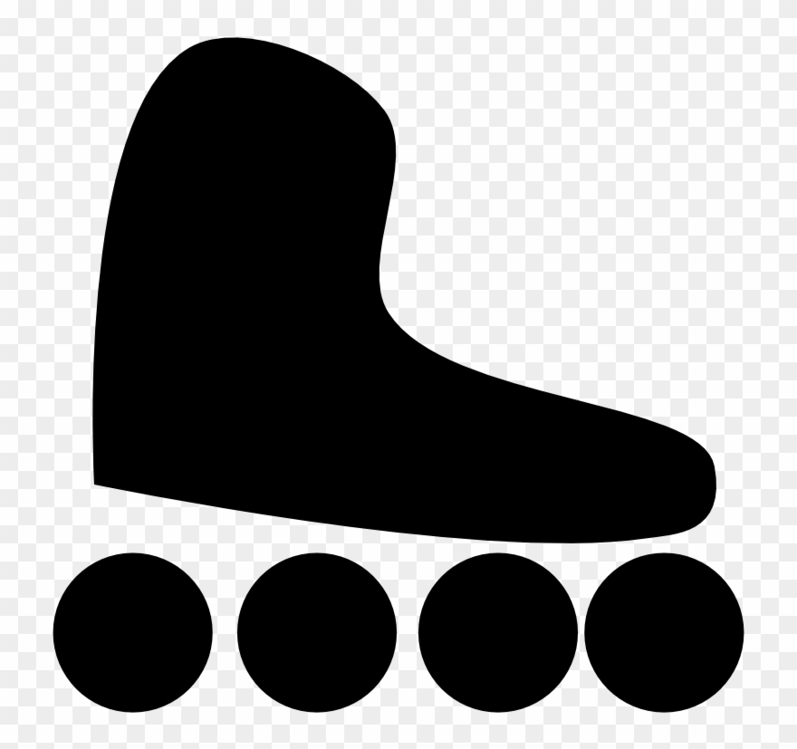 Roller Skates Png - Roller Skate Silhouette Png Clipart
