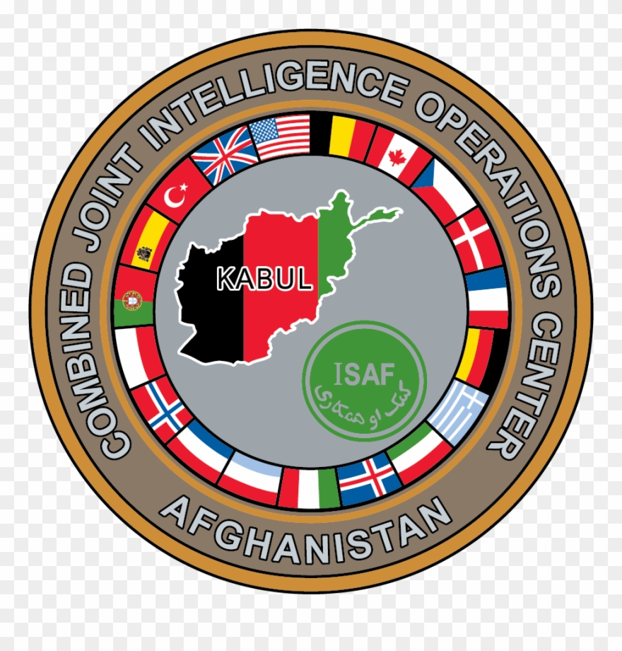 Hq-isaf Combine Joint Intelligence Operations Cen - 5 Ft. X 8 Ft. Isaf Flag Nylon Printed Outdoor Use Clipart